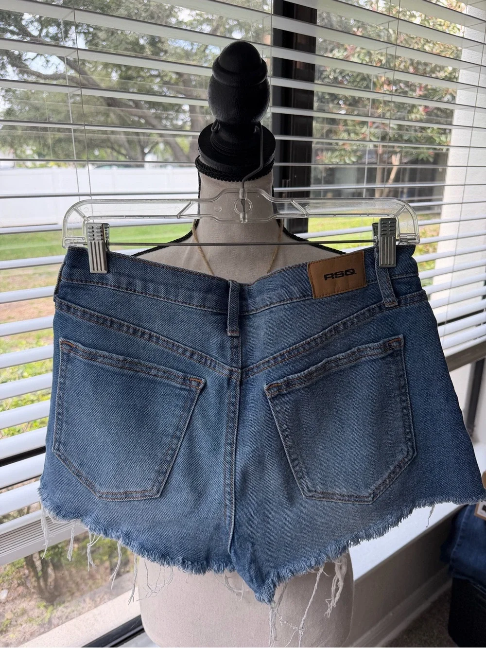 RSQ Vintage High Rise Denim Shorts Blue